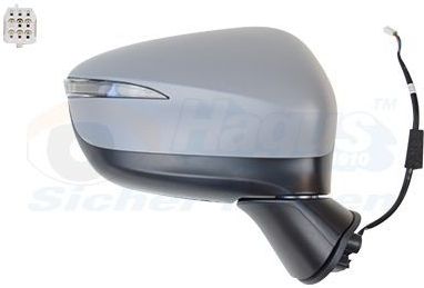 VanWezel 2791806 - Rétroviseur Compleet Rechts - Voor Mazda Cx-3 - Elektrisch - Met Clignotant