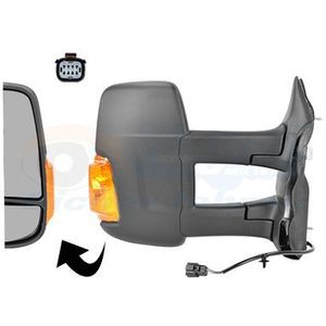 VanWezel 1991828 - Rétroviseur Compleet Rechts - Zwart - Voor Ford Transit (2t)