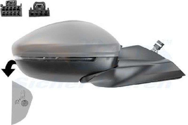 VAN WEZEL Buitenspiegel PEUGEOT 4092828 982620311T,98271326XT Zijspiegel,Spiegel,Achteruitkijkspiegel,Autospiegel,Dodehoekspiegel