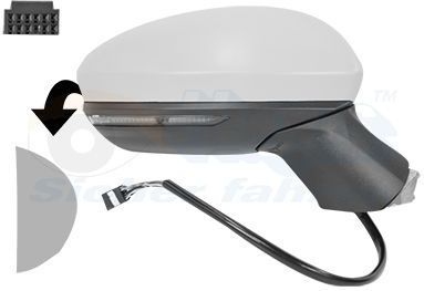 VanWezel 4422818 - Rétroviseur Compleet Dicht Rechts - Voor Renault Clio V - Elektrisch - Verwarmd