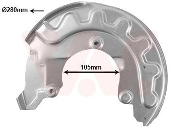 Van Wezel - Remschijf Beschermer - Voor Audi A1 8X 2010-2014 - OEM 6R0615312C