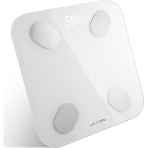 Lanaform - PDS-200C - Personenweegschaal - Digitaal - Smart Weegschaal - 18 X Lichaamsanalyse