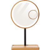 Lanaform - Bamboo Mirror - Spiegel - Zwart - Verstelbare LED-verlichting