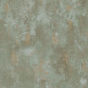 DUTCH WALLCOVERINGS Behang Groen - Vliesbehang Betonmotief 53 cm x 10 m