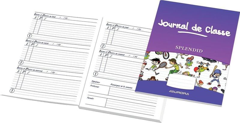 Aurora - Schoolagenda - Franstalig - 84 Bladzijden - Houtvrij Papier