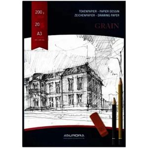 Aurora Tekenblok - Grain - Tekenpapier - Schetsblok - A3 - 200g - 20 vel