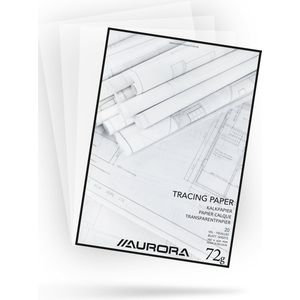 Aurora Overtrekpapier - Kalkpapier - Kopgelijmd - A3 - 72g - 20 vel