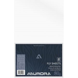 Aurora ministerpapier, gelijnd, pak van 20 vel (geplooid) 10 stuks