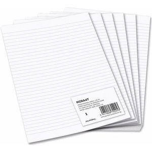 Aurora Minister Dubbelgevouwen Papier A3 / A4 90 g/m² Gelinieerd  - Wit