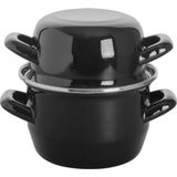 Cosy&Trendy Mosselpan - Ø 12 cm - 0,5 kg - 0L9 - Zwart