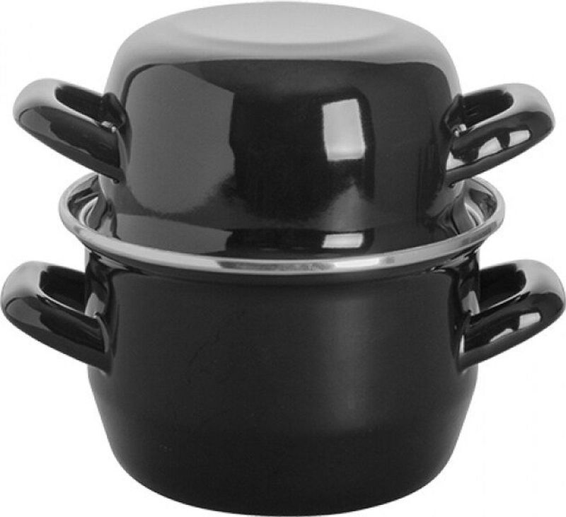 Cosy&Trendy Mosselpan - Ø 12 cm - 0,5 kg - 0L9 - Zwart