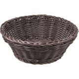 Cosy &amp; Trendy Broodmand - donkerbruin - kunststof - rond - D20 x H8 cm - serveermand