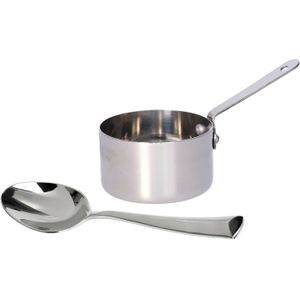 Mini steelpan/sauspan 8 cm - 2 liter - Voor o.a. saus en jus - Steelpannetjes