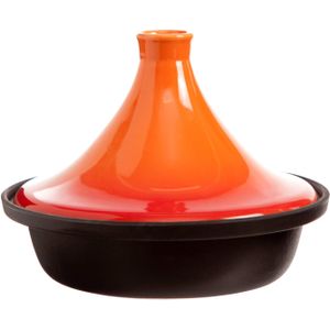 Cosy & Trendy - Tajine - Zwart / Oranje - Gietijzer - Ø25cm