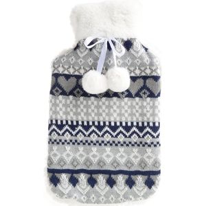 Warmwaterkruik Scandinavisch - Blauw - 2 Liter - Cosy & Trendy