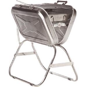 TRAVEL BBQ ROESTVRIJ STAAL 58.5X43XH66CM PLOOIBAAR - VOOR 7-9 PERSONEN