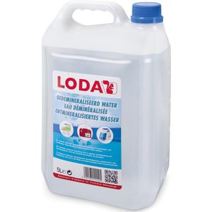 LODA - GEDEMINERALISEERD WATER - 5 Liter - Demi Water - Strijkwater - Accu Water - Osmose Water