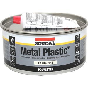 Soudal - Metal Plastic Extra Fine - Polyesterplamuur - Wit - 2 kg