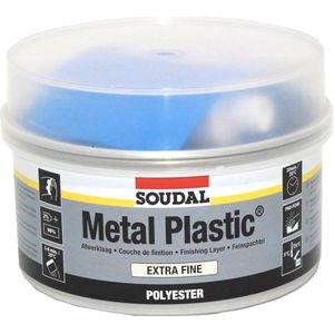 Soudal - Metal Plastic Extra Fine - Polyesterplamuur - Wit - 1 kg