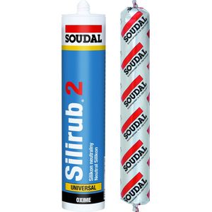 Soudal - Silirub 2 - Siliconenkit - Zwart - 600 ml