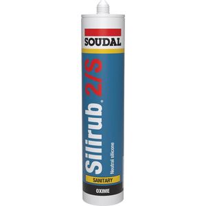 Soudal Silirub 2S | Sanitairkit | Crème Wit Ral 9001 | 300 ml  - 105665