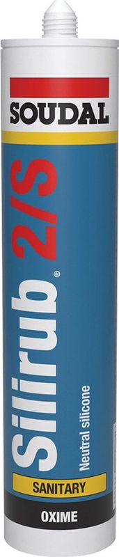 Soudal - Silirub 2S - Sanitairkit - Crème Wit Ral 9001 - 300 ml
