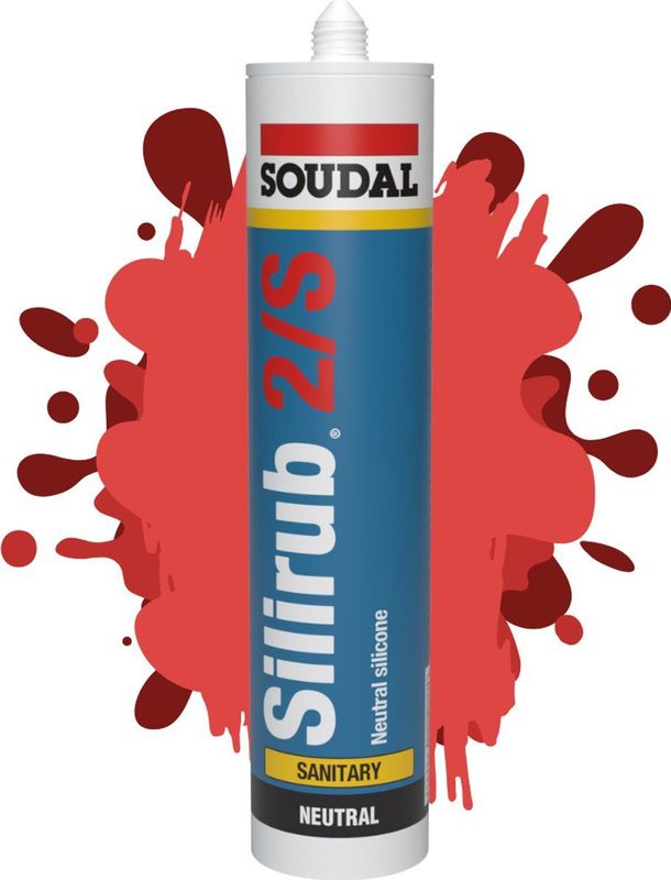 Soudal - Silirub 2S - Sanitairkit - Grijs-Wit - Polysiloxaan - 300 ml