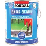 Soudal - Elk Dak - Dakbedekking - Grijs - 4 l