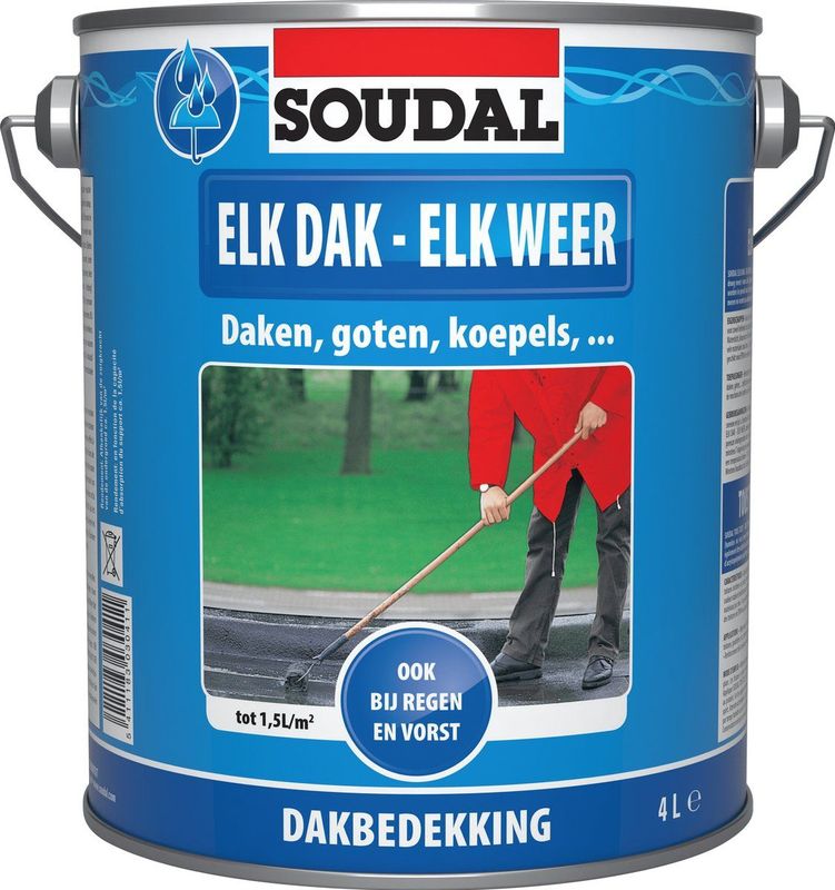 Elk Dak - Elk Weer - Dakcoating - Zwart - 750ml