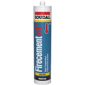 Soudal - Firecement HT - Afdichtingskit - 300 ml - Hittebestendig