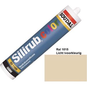 Soudal Silirub  Color | Siliconenkit | Licht Ivoor Ral 1015 | 300 ml - 105827