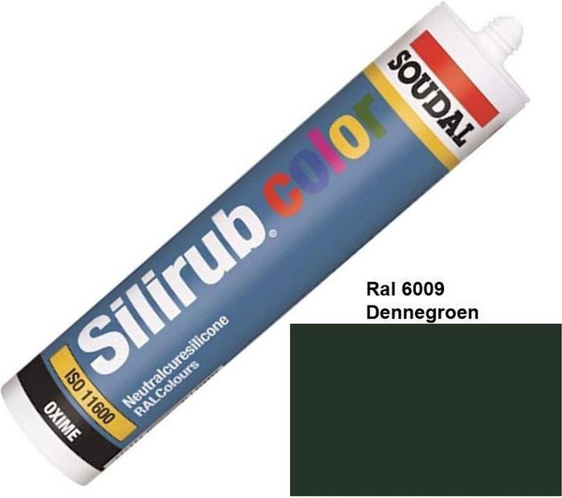 Soudal - Silirub Color - Siliconekit - RAL 6009 - Dennengroen