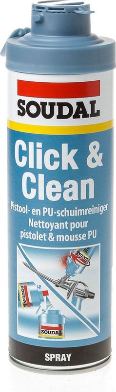 Soudal - Click & Clean - PU Schuimreiniger - 500 ml