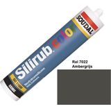 Soudal Silirub  Color | Siliconenkit | Schaduw Grijs Ral 7022 | 300 ml - 114267