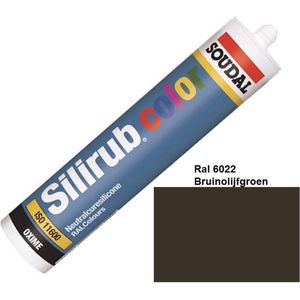 Soudal Silirub  Color | Siliconenkit | Olijfbruin Ral 6022 | 300 ml - 114298
