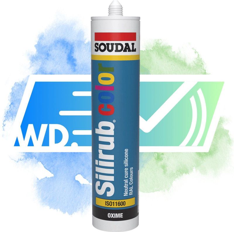 Soudal - Silirub Color - Siliconekit - Gentiaanblauw - Neutrale Silicone