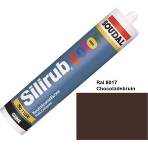 Soudal Silirub  Color | Siliconenkit | Chocoladebruin Ral 8017 | 300 ml - 114750
