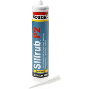 Soudal Silirub P2 | Beglazingskit | Wit Ral 9010 | 300 ml - 115962