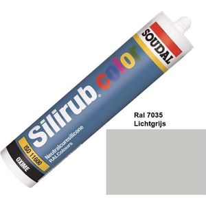 Soudal Silirub Color kit  – siliconekit – montagekit  - RAL 7035 - Lichtgrijs – 118489