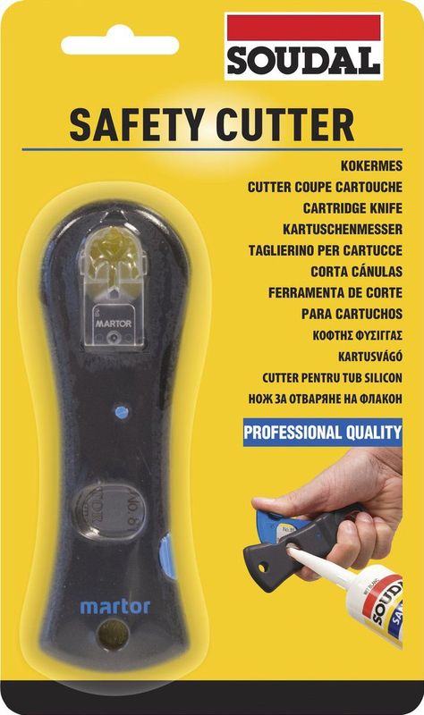 Soudal - Safety Cutter - Kokermes - Kunststof - Ergonomisch Ontwerp