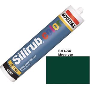 Soudal Silirub Color kit – siliconekit – montagekit - RAL 6005 - Mosgroen - 114104