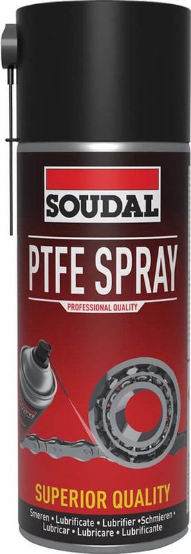 Soudal - PTFE Spray - 400 ml - Smeermiddel - Waterafstotend - Siliconevrij