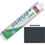 Soudal Silirub+ S8800 | Natuursteen | Siliconenkit | Antraciet | 300 ml - 120987