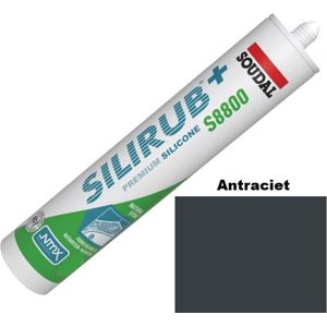 Soudal Silirub+ S8800 | Natuursteen | Siliconenkit | Antraciet | 300 ml - 120987