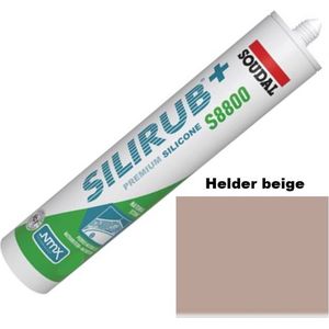 Soudal Silirub+ S8800 Natuursteen - Siliconekit - Speciaal voor natuursteen - Helder Beige - 310 ml