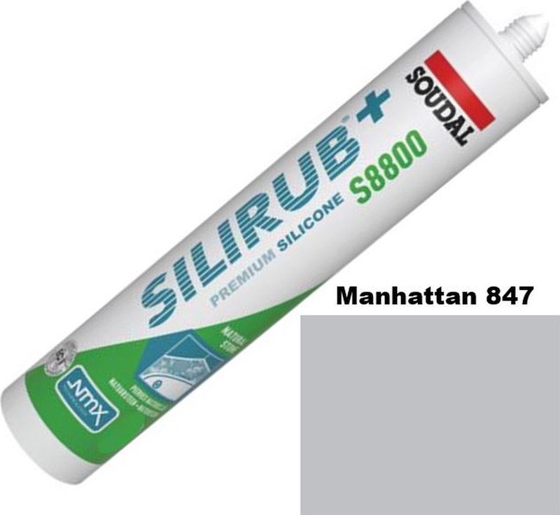 Soudal - Silirub+ S8800 - Siliconekit - Kleur: Manhatten - 310 ml
