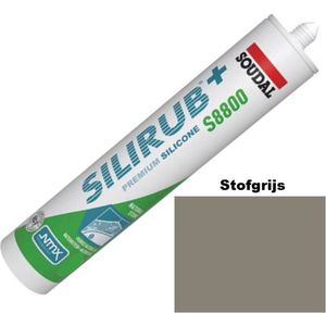 Soudal Silirub+ S8800 Natuursteen - Siliconekit - Speciaal voor Natuursteen en Sanitair - Kleur : Stofgrijs 310 ml