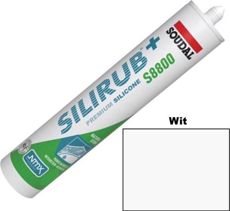 Soudal - Silirub+ S8800 - Siliconekit - Wit - 310 ml
