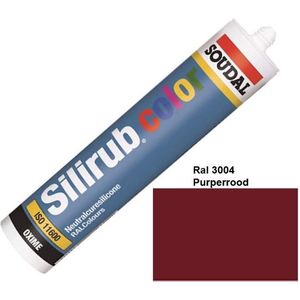 Soudal Silirub Color  kit – siliconekit – montagekit  - RAL 3004 - Puperrood  – 115681