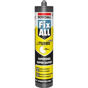 Soudal Fix - All Turbo | Lijmkit | Zwart | 290 ml - 124806